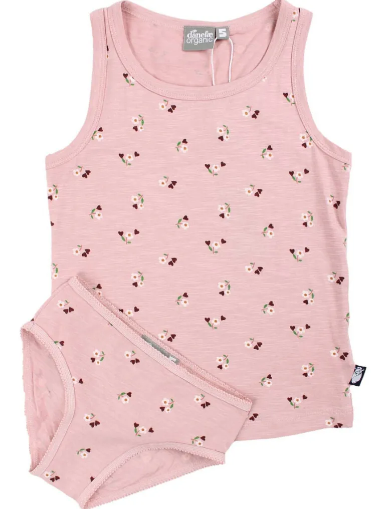 Danefæ ORGANIC - Danekrokus Set Powder Rose MINIFLOWER | Børn Undertøj | Undertøj