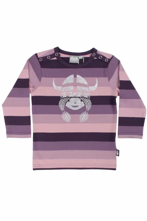 Danefæ ORGANIC - Daneparsley LS Eggplant BABY FREJA (Glitter) | Bluser