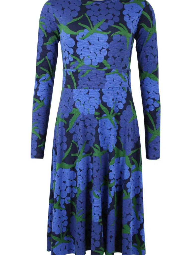Danefæ ORGANIC - Danesigrid Viscose Slub Dress Deep Blue MAXIBERRY | Dame Kjoler