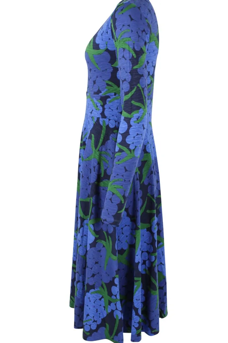 Danefæ ORGANIC - Danesigrid Viscose Slub Dress Deep Blue MAXIBERRY | Dame Kjoler