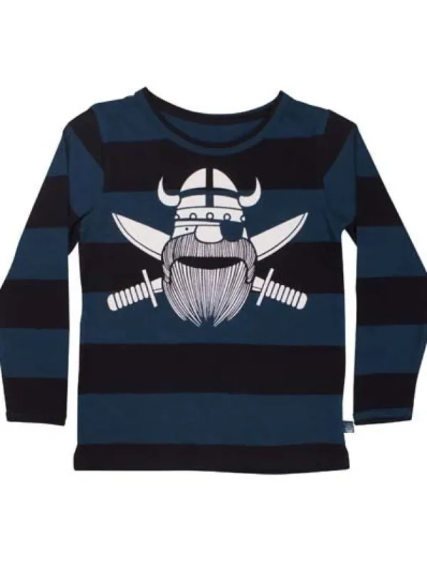 Danefæ ORGANIC - Danespire Tee Deep Ocean/Black PIRATE | Børn Bluser