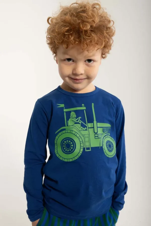 Danefæ ORGANIC - Danespire Tee Deep Blue TRAKTHOR | Børn Bluser