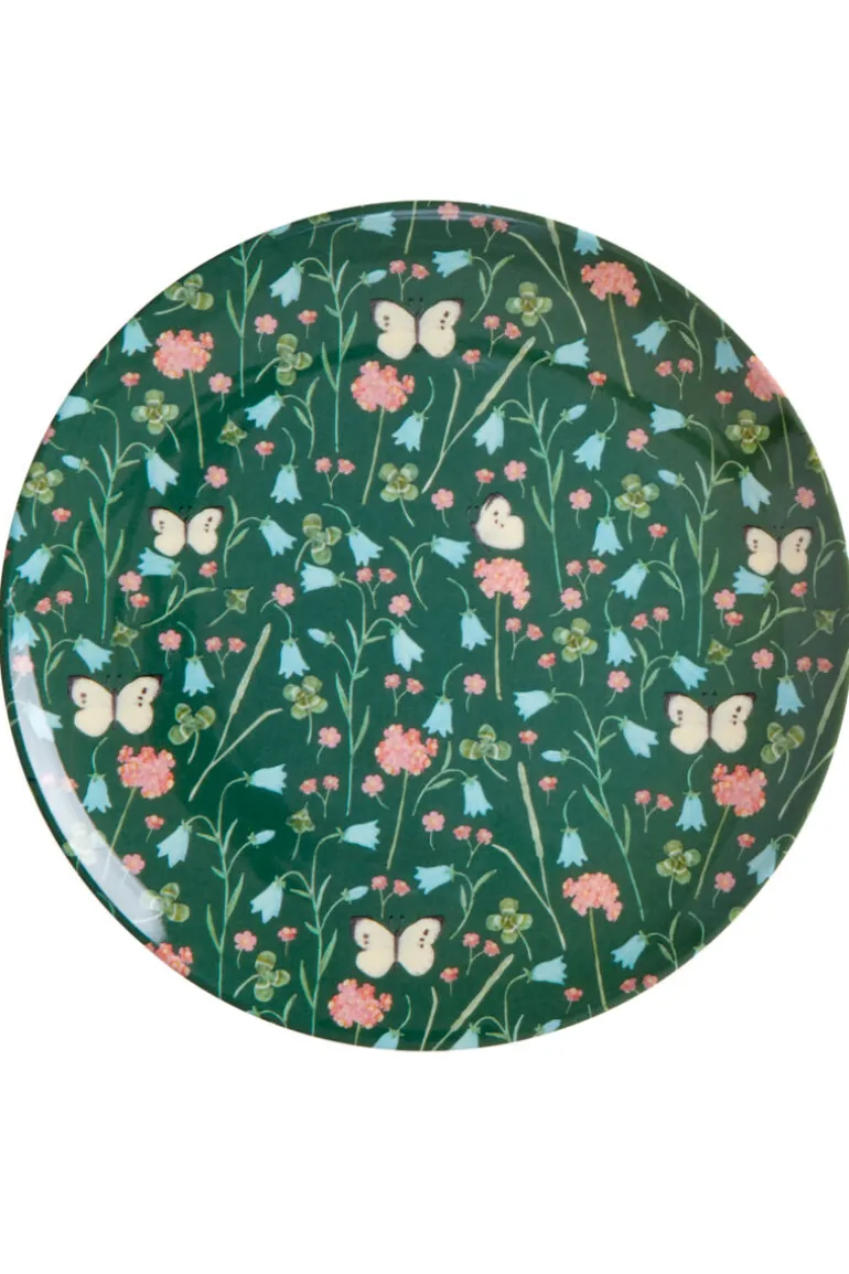 Danefæ Rice Melamine Dessert Tallerken Green SWEET BUTTERFLY | Rice