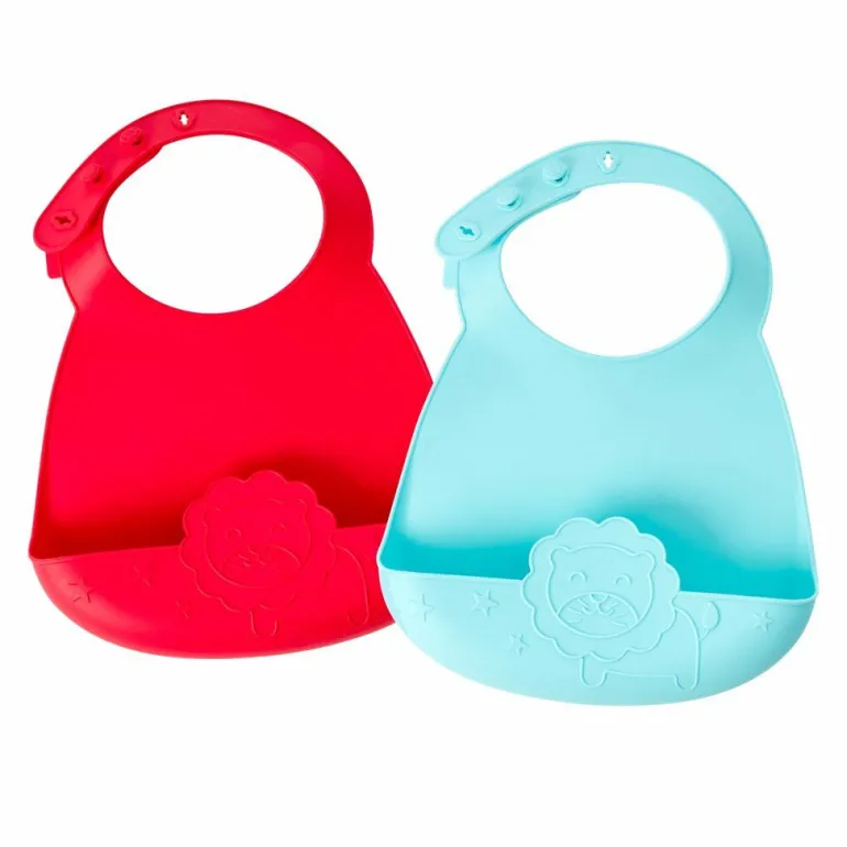 Danefæ Rice Silikone Hagesmæk Red LOEVE | Rice | Spisetid