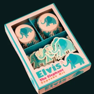 Danefæ RL Cupcake Kit Elvis the elephant | Festudstyr | Bagehjørnet
