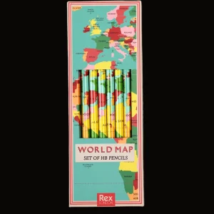 Danefæ RL HB Pencils World map | Tuscher Og Farver