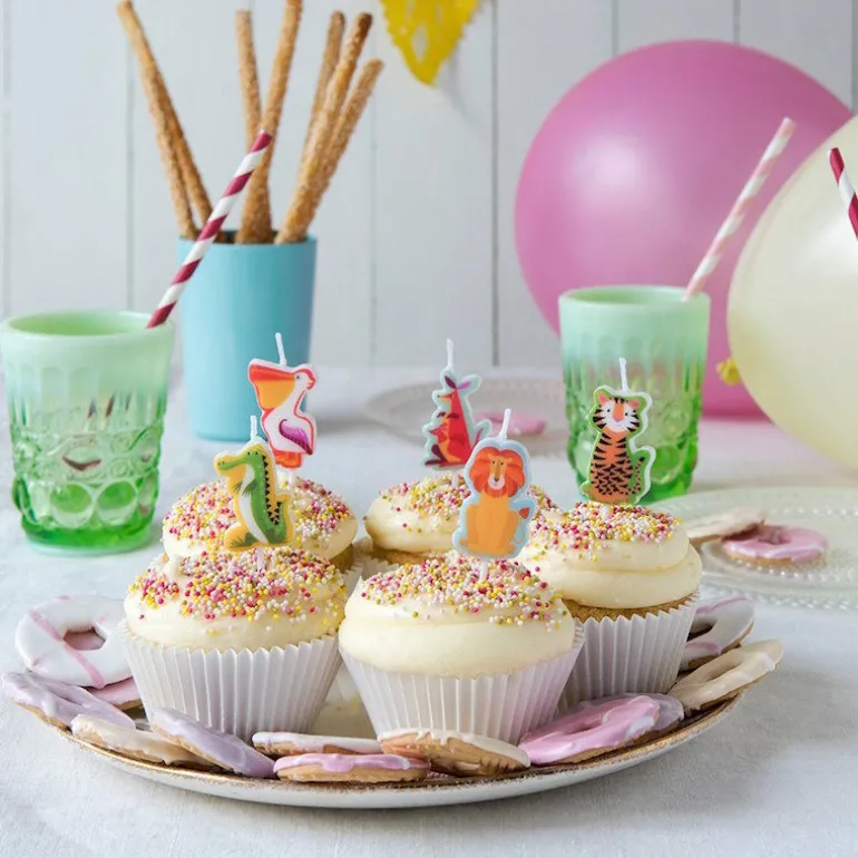 Danefæ RL Party Candles - 5 stk Colorful Creature | Festudstyr