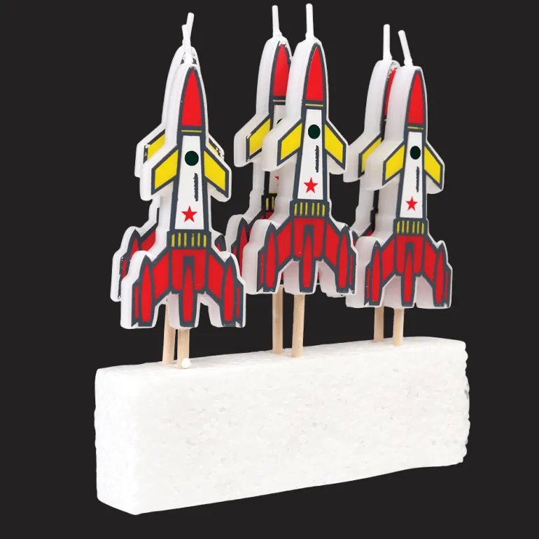Danefæ RL Party Candles - 6 stk Space Age | Festudstyr