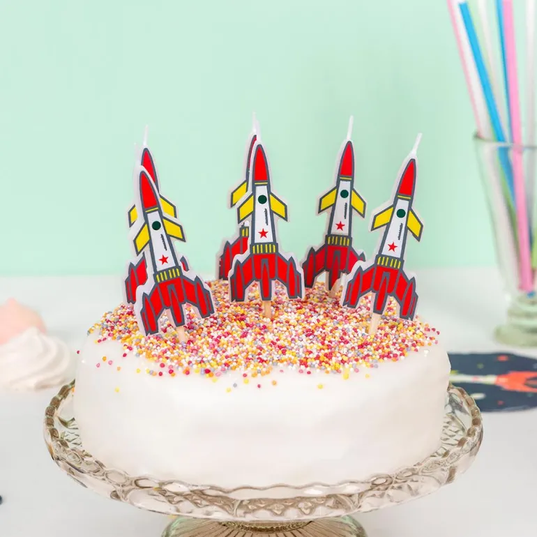 Danefæ RL Party Candles - 6 stk Space Age | Festudstyr