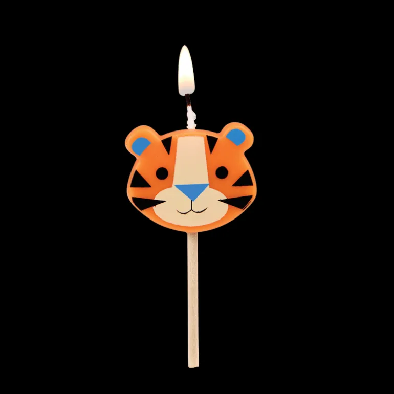 Danefæ RL Party Candles - 6 stk Ziggy the tiger | Festudstyr