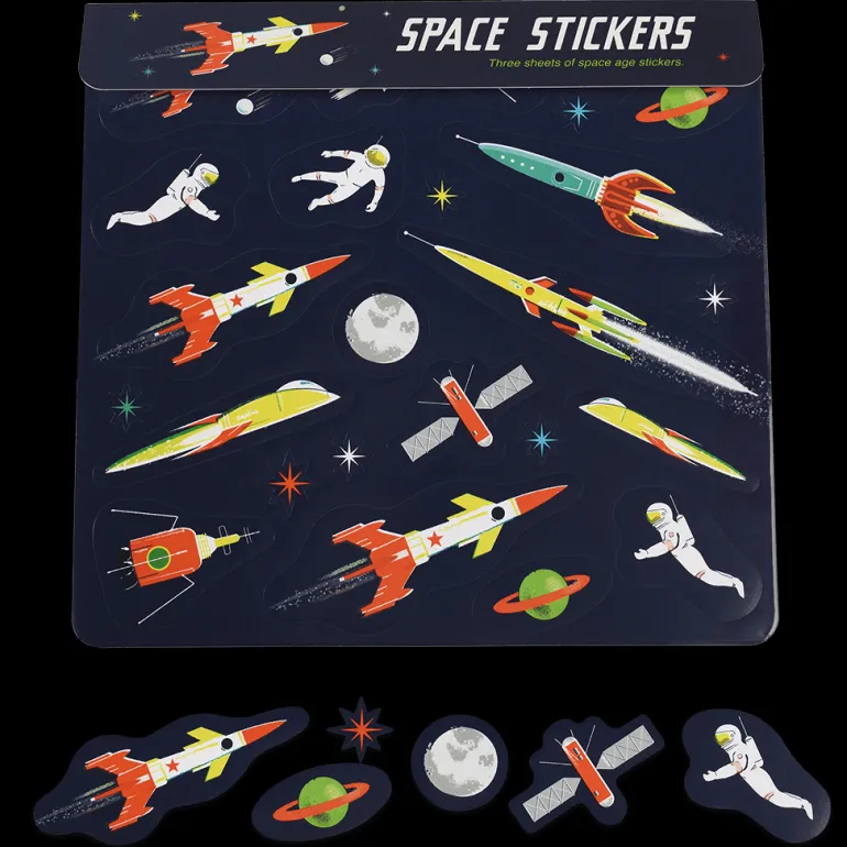 Danefæ RL Stickers - 3 Sheets Space Age | Kreativ Leg