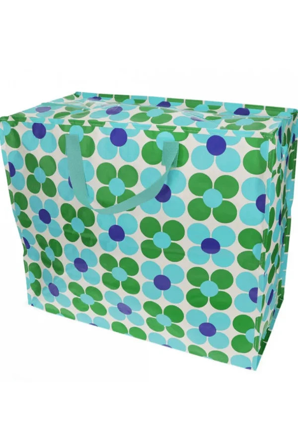 Danefæ RL Storage Bag Jumbo Blue and Green Daisy | Børn Børnetasker