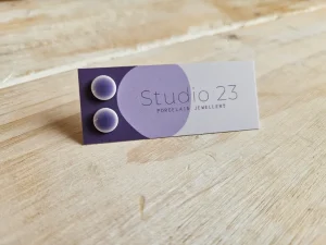 Danefæ Studio 23 Circle Stud Earring Pair Lilac | Dame Smykker