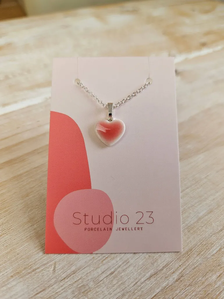Danefæ Studio 23 Heart Pendant Pink | Dame Smykker