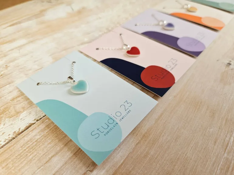 Danefæ Studio 23 Heart Pendant Pink | Dame Smykker