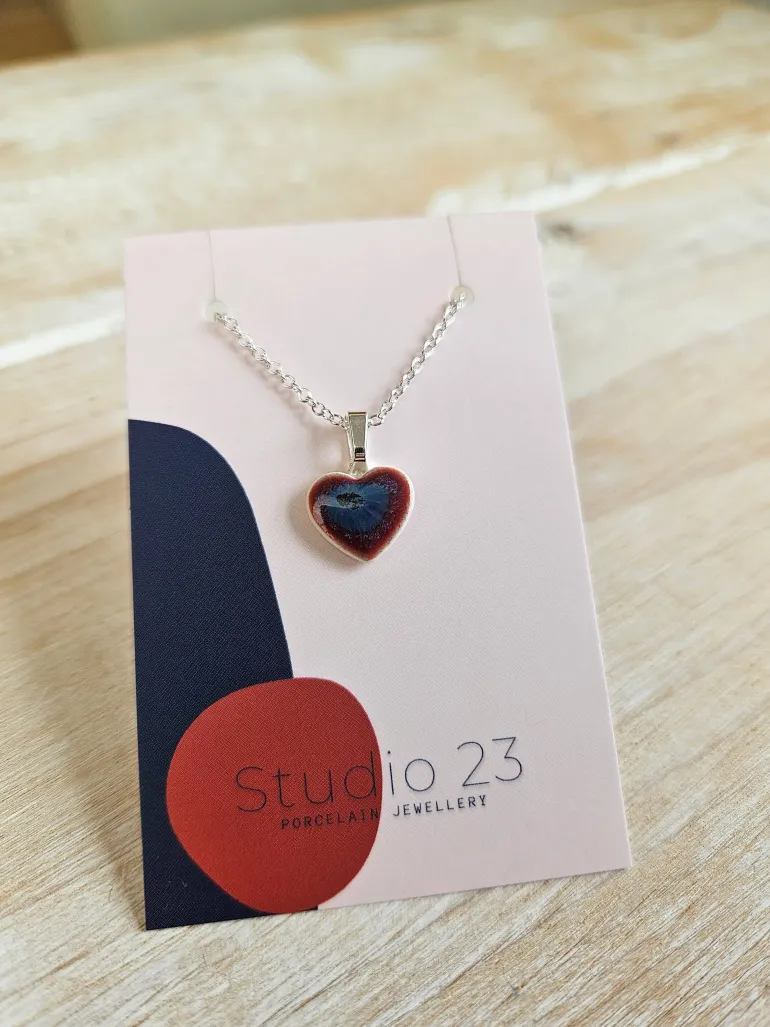 Danefæ Studio 23 Heart Pendant Pink | Dame Smykker