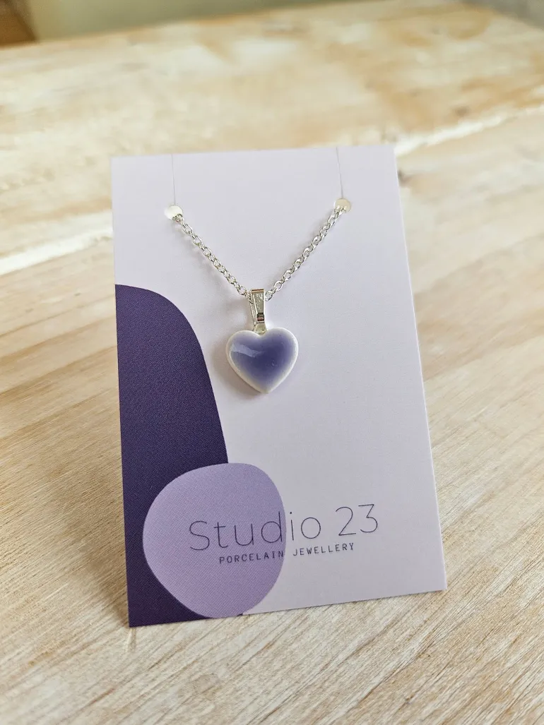 Danefæ Studio 23 Heart Pendant Pink | Dame Smykker