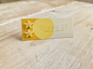Danefæ Studio 23 Star Stud Earring Pair Lemon | Dame Smykker