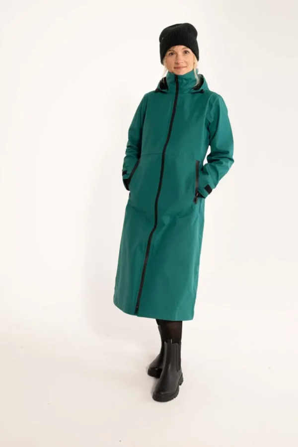 Danefæ The Danedogwalker Raincoat Dark Pine | Dame Regnfrakker