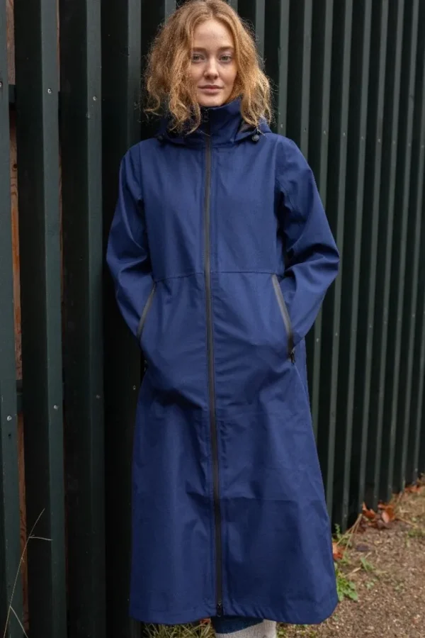 Danefæ The Danedogwalker Raincoat Dk Navy | Dame Regnfrakker