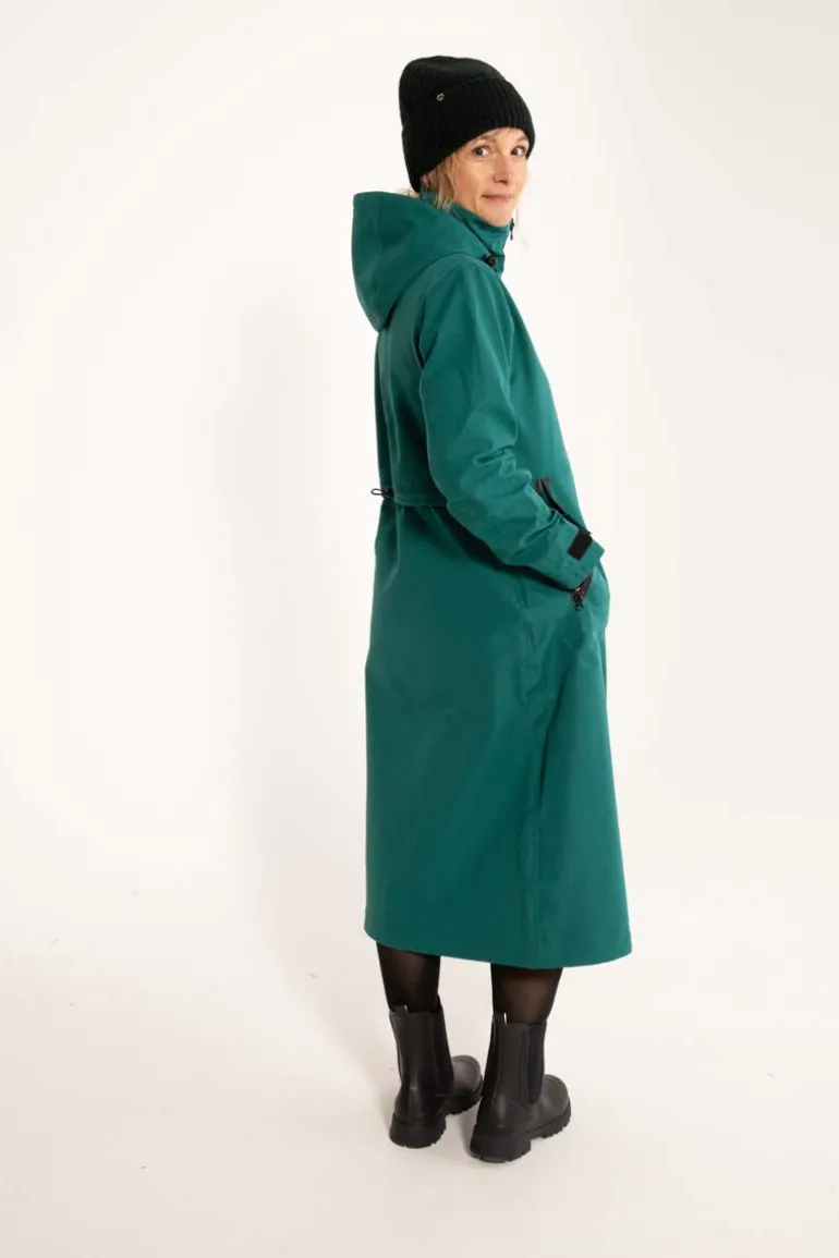 Danefæ The Danedogwalker Raincoat Dark Pine | Dame Regnfrakker