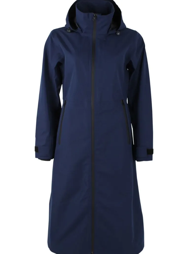 Danefæ The Danedogwalker Raincoat Dk Navy | Dame Regnfrakker