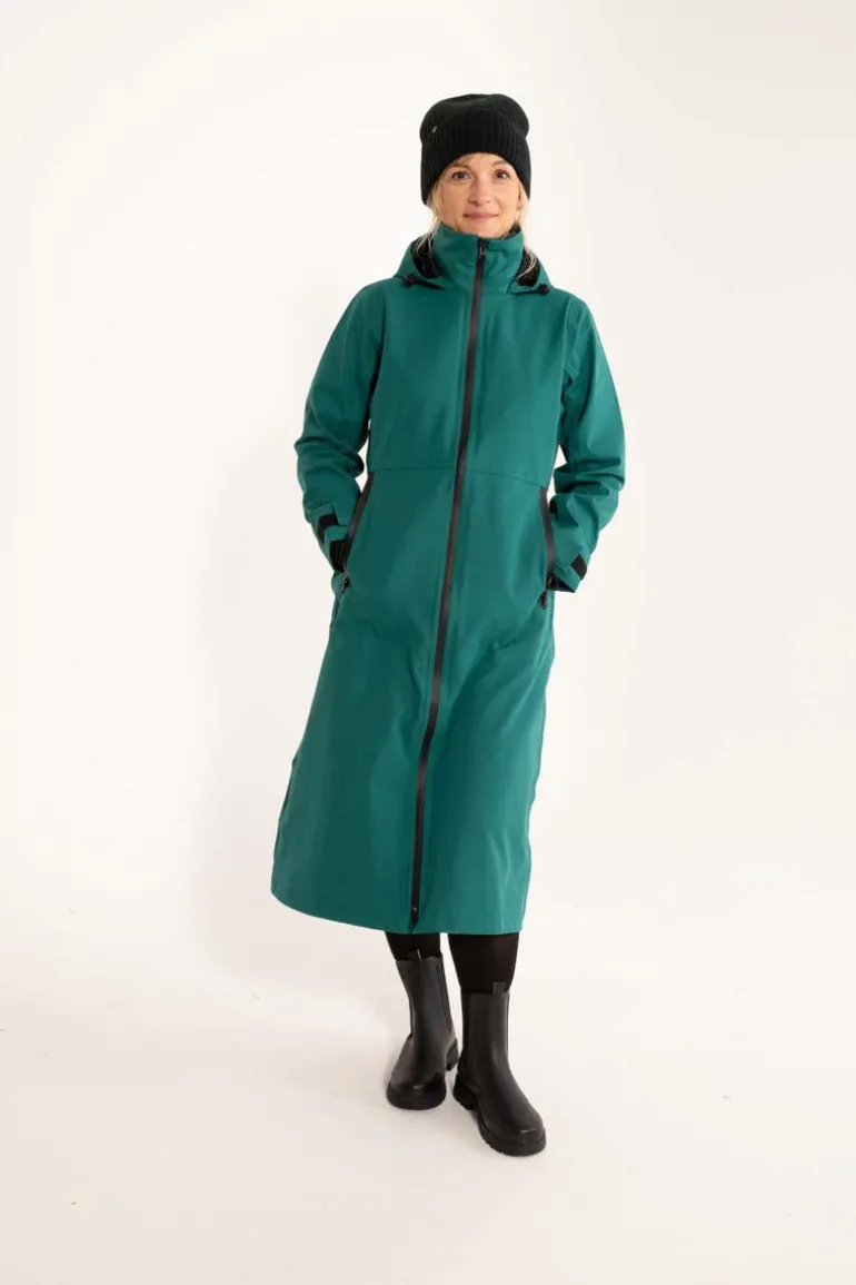 Danefæ The Danedogwalker Raincoat Dark Pine | Dame Regnfrakker