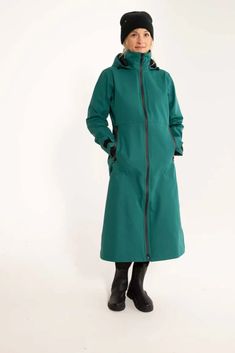 Danefæ The Danedogwalker Raincoat Dark Pine | Dame Regnfrakker