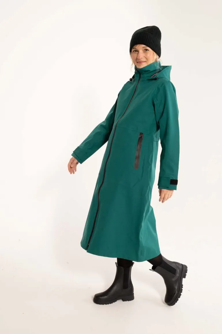 Danefæ The Danedogwalker Raincoat Dark Pine | Dame Regnfrakker