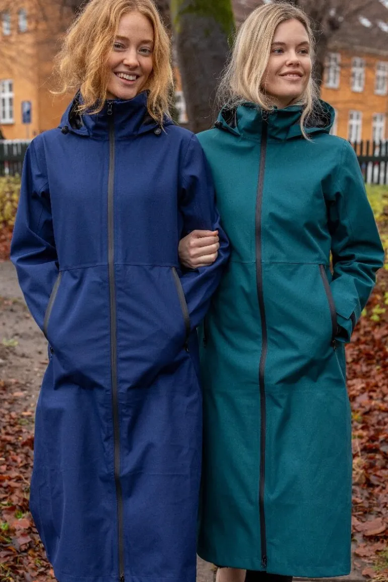 Danefæ The Danedogwalker Raincoat Dk Navy | Dame Regnfrakker