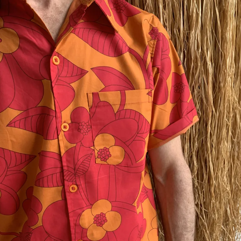 Danefæ Tikifar Shirt Honey/dk fuchsia BLOOM BOOM | Skjorter