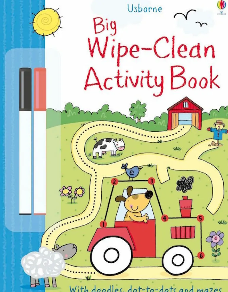 Danefæ Usborne-Big Wipe Clean Activity Book | Kreativ Leg